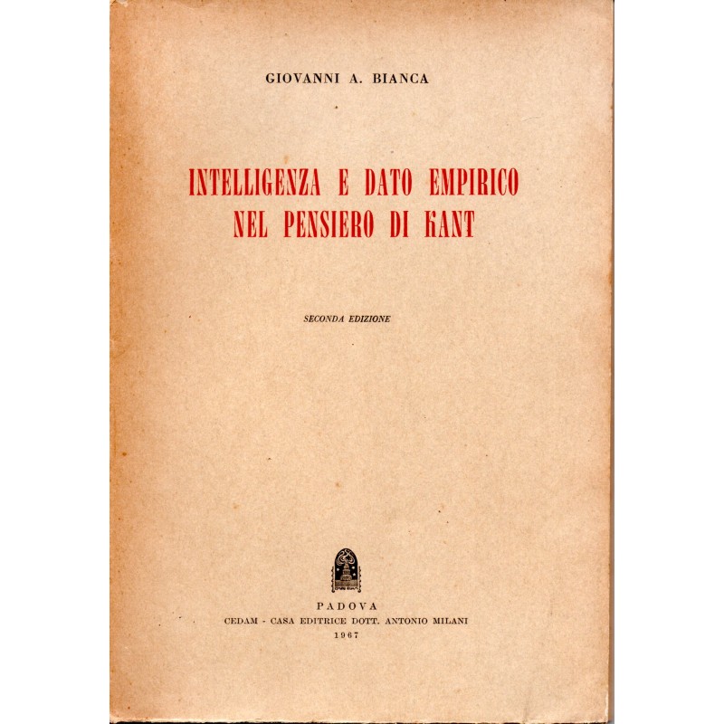 Intelligenza e dato empirico nel pensiero di Kant