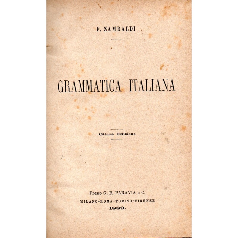 Grammatica italiana
