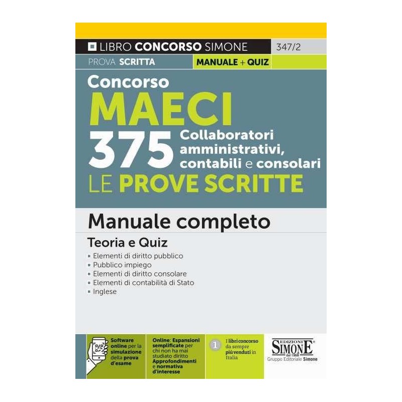 Concorso MAECI 375. Collaboratori, amministrativi, contabili e consolari.