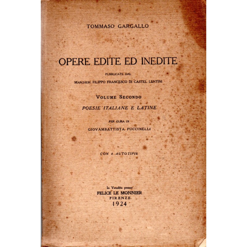 Opere edite ed inedite volume secondo