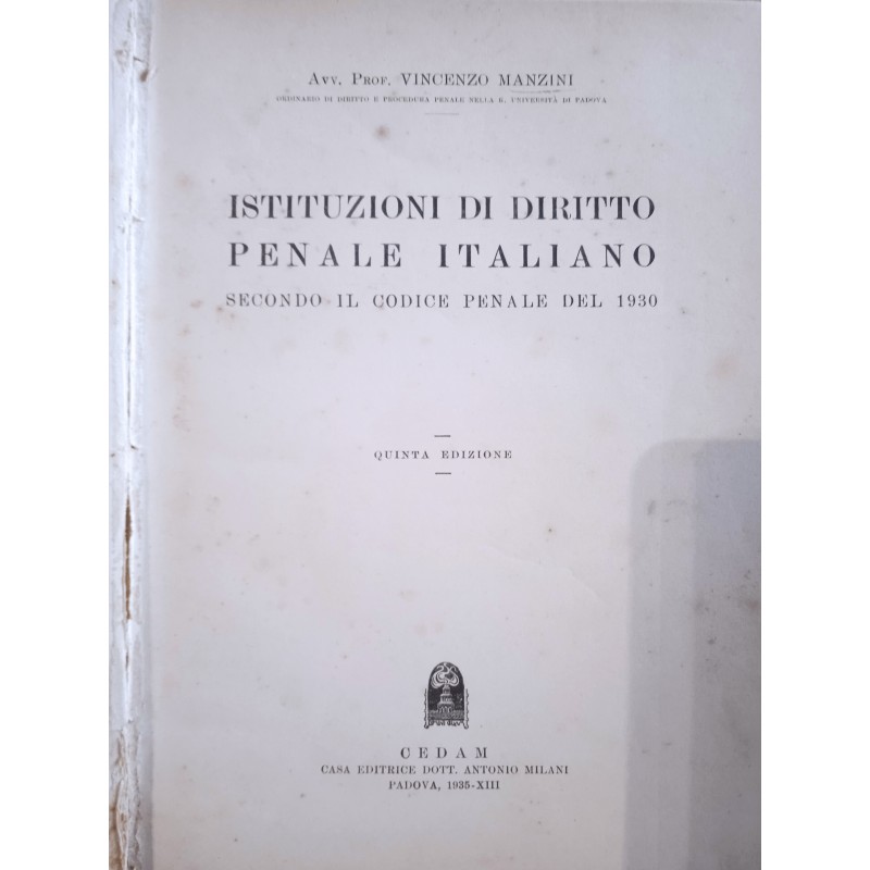 Istituzioni di diritto penale