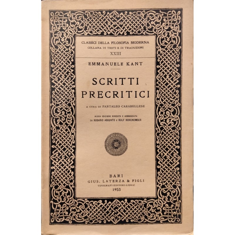 Scritti precritici