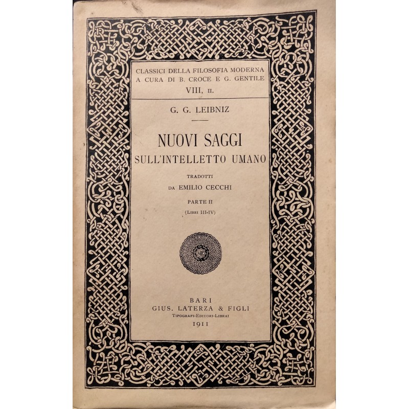 Nuovi saggi sull'intelletto umano. Parte II (Libri III-IV)