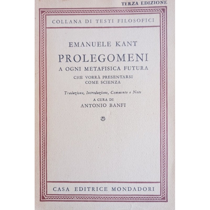 Prolegomeni a ogni futura metafisica